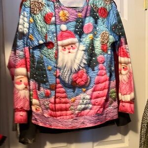 Festive Santa and Tree Sweater